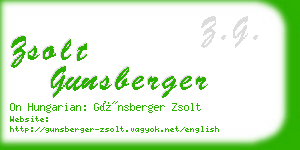 zsolt gunsberger business card